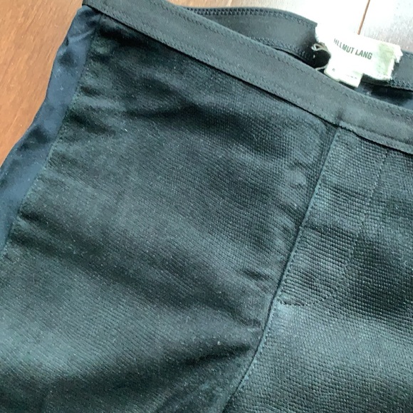 Helmut Lang Black Suede Leather front leggings - Picture 4 of 5